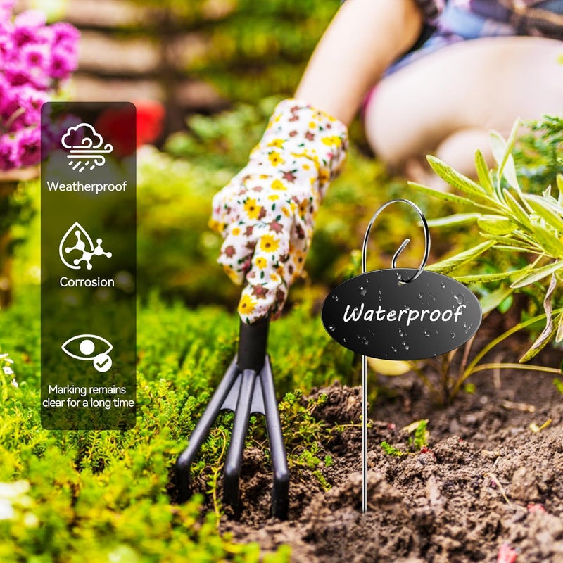 Vcekract Plant Labels, 25 Pcs Acrylic Garden Labels Stakes with Pen, Plant Markers for Outdoor Garden, Plant Tags for Potted Plants, Seed, Flowers - Image 3